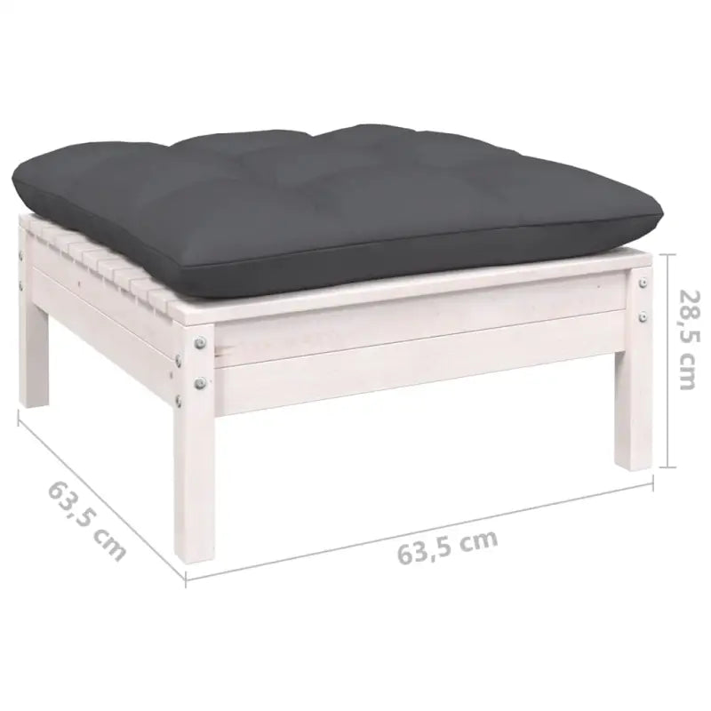 Lounge tuinset met massief grenenhout en voetenbank tafel - Tuinsets