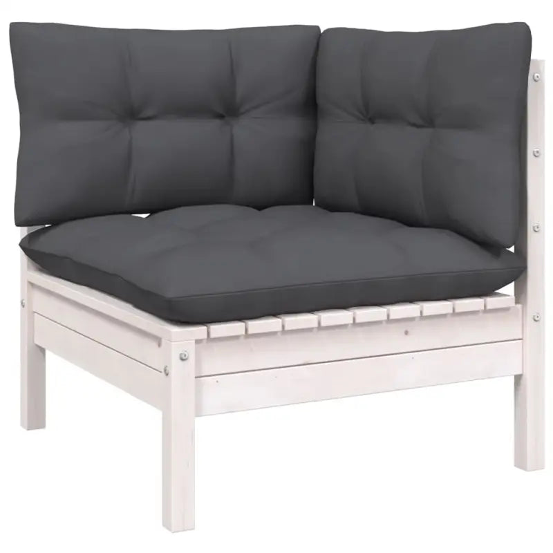 Lounge tuinset met massief grenenhout en voetenbank tafel - Tuinsets