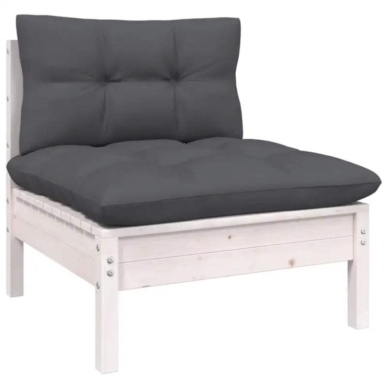 Lounge tuinset met massief grenenhout en voetenbank tafel - Tuinsets