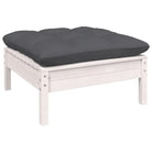 Lounge tuinset met massief grenenhout en voetenbank tafel - Tuinsets