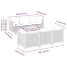 Lounge tuinset met natuurlijke olieafwerking en beige materiaal - Tuinsets