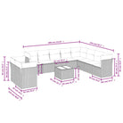 Lounge Tuinset met poly rattan en beige materiaal voor buitengebruik - Tuinsets