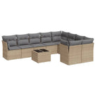Lounge tuinset met poly rattan en beige materiaal voor buitenplezier - Tuinsets