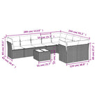 Lounge tuinset met poly rattan en beige materiaal voor buitenplezier - Tuinsets