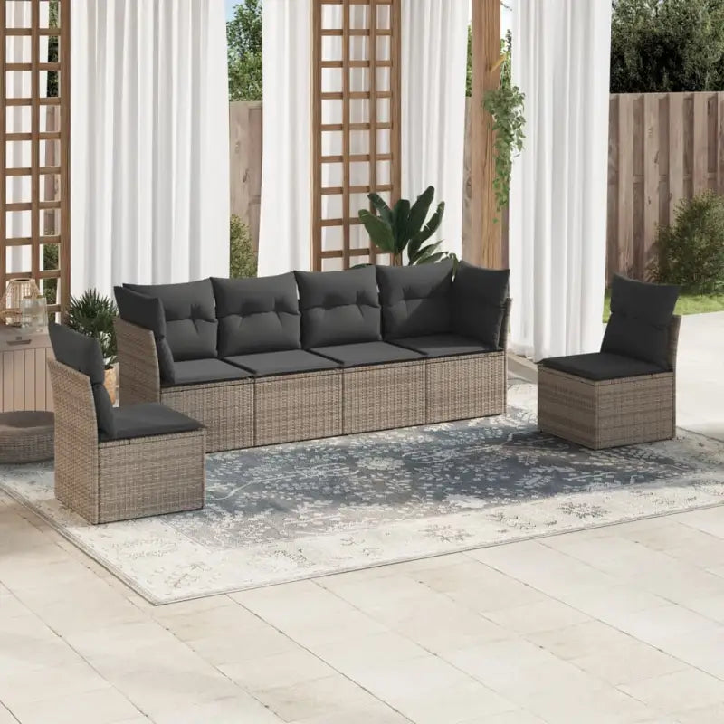 Lounge tuinset met poly rattan en comfortabele zitervaring in gepoedercoat staal - Tuinsets
