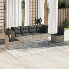Lounge tuinset met poly rattan en comfortabele zitervaring in gepoedercoat staal - Lichtgrijs / Zonder tafel - Tuinsets
