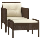 Lounge Tuinset met Poly Rattan en metalen frame voor comfortabele zit - Tuinsets
