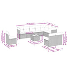 Lounge tuinset met waterdichte tas en beige materiaal van gepoedercoat staal - Tuinsets