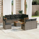 Lounge tuinset met waterdichte tas en beige materiaal van gepoedercoat staal - Grijs / Met tafel - Tuinsets