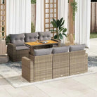 Lounge tuinset met waterdichte tas en beige materiaal van gepoedercoat staal - Beige en grijs / met opbergruimte