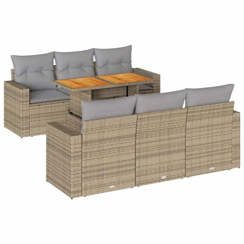 Lounge tuinset met waterdichte tas en beige materiaal van gepoedercoat staal - Tuinsets