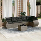 Lounge Tuinset met waterdichte tas en beige materiaal van gepoedercoat staal - Grijs / Met tafel - Tuinsets