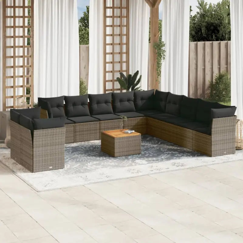 Lounge Tuinset met waterdichte tas en beige materiaal van gepoedercoat staal - grijs en donkergrijs - Tuinsets