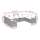 Lounge tuinset met waterdichte tas en beige materiaal van gepoedercoat staal - Tuinsets