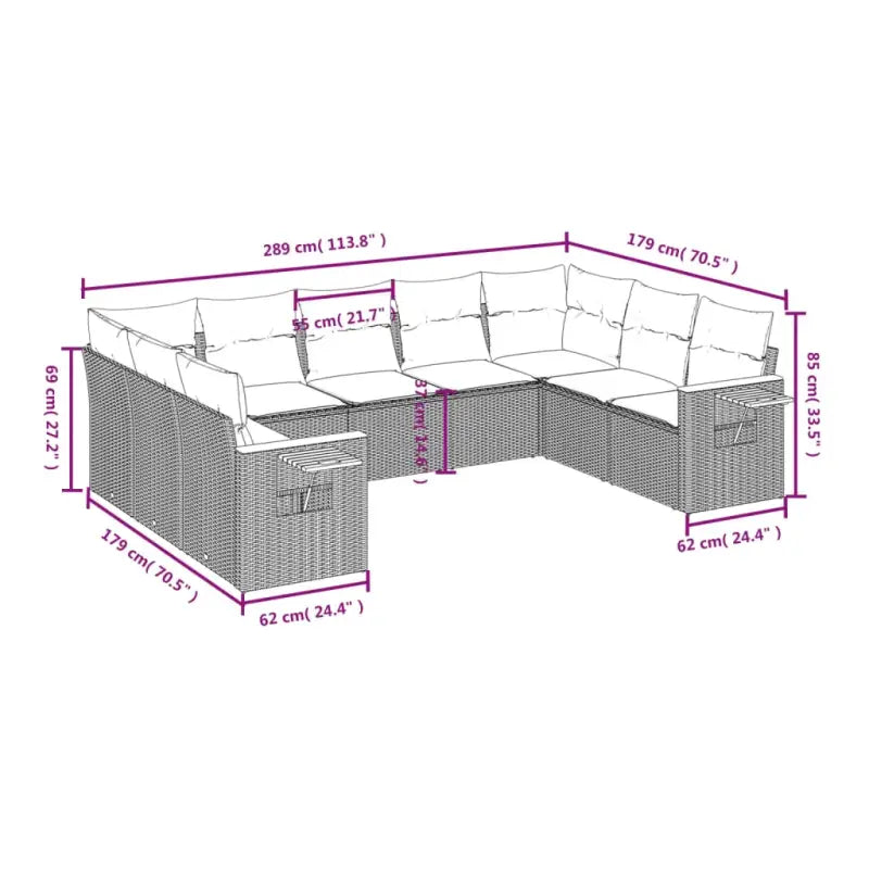 Lounge tuinset met waterdichte tas en beige materiaal van gepoedercoat staal - Tuinsets