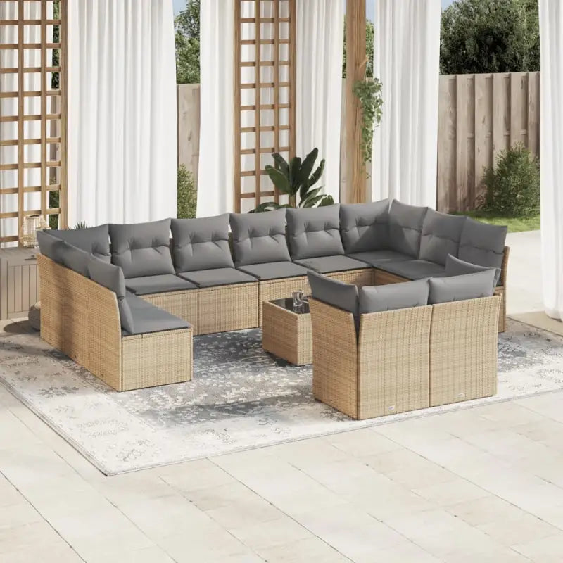 Lounge tuinset met waterdichte tas en beige materiaal van gepoedercoat staal - Tuinsets