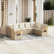 Lounge tuinset met waterdichte tas en beige materiaal van gepoedercoat staal - Tuinsets