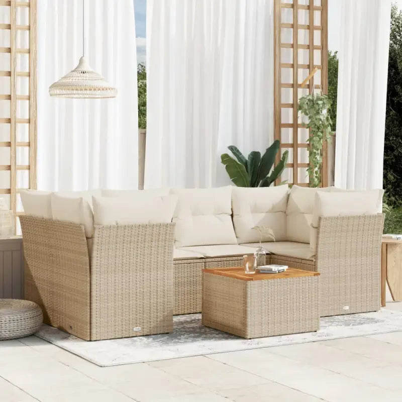 Lounge Tuinset met Waterdichte Tas en Beige Material van Gepoedercoat Staal - beige en crèmekleurig - Tuinsets