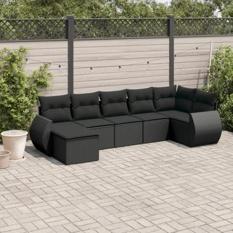 Lounge Tuinset met Waterdichte Tas en Gepoedercoat Staal in Beige - Zwart / Zonder tafel - Tuinsets
