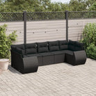 Lounge tuinset met waterdichte tas en gepoedercoat staal in beige - Zwart - Tuinsets