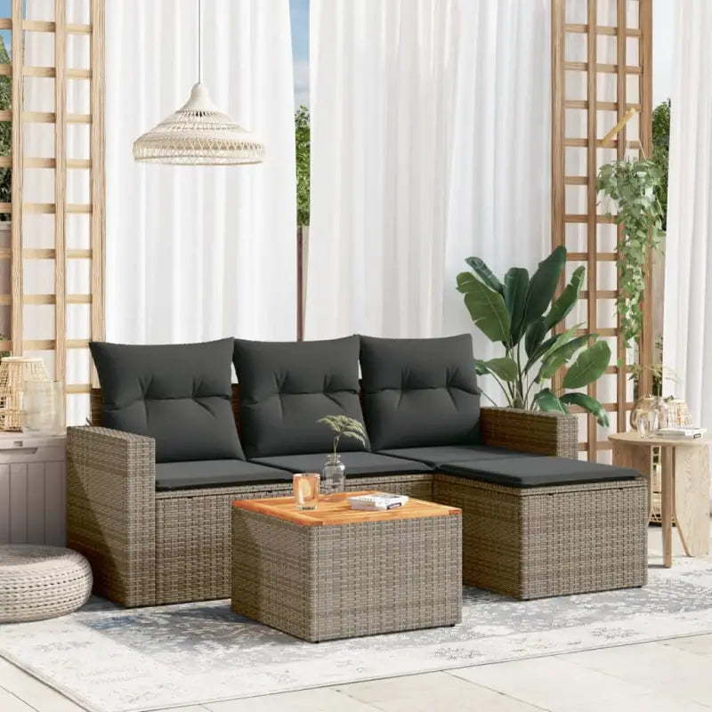 Lounge tuinset met waterdichte tas en grijs gepoedercoat staal - Tuinsets