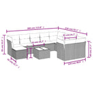 Lounge tuinset met waterdichte tas en grijs gepoedercoat staal - Tuinsets