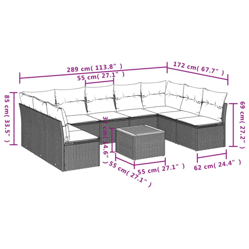 Lounge tuinset met waterdichte tas en grijs gepoedercoat staal - Tuinsets