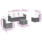 Lounge tuinset met waterdichte tas en grijs gepoedercoat staal - Tuinsets