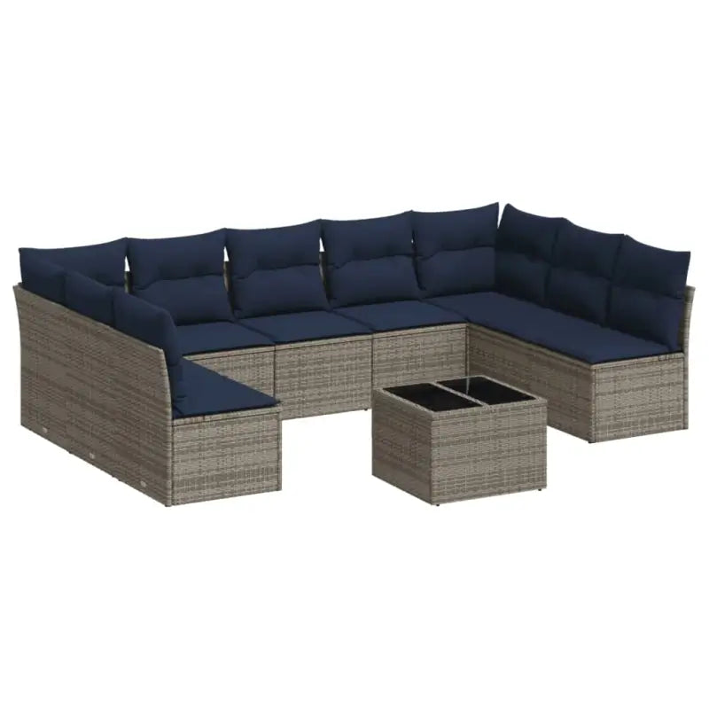 Lounge Tuinset met Waterdichte Tas en Grijs Gepoedercoated Staal - Tuinsets