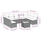 Lounge Tuinset met Waterdichte Tas en Grijs Gepoedercoated Staal - Tuinsets