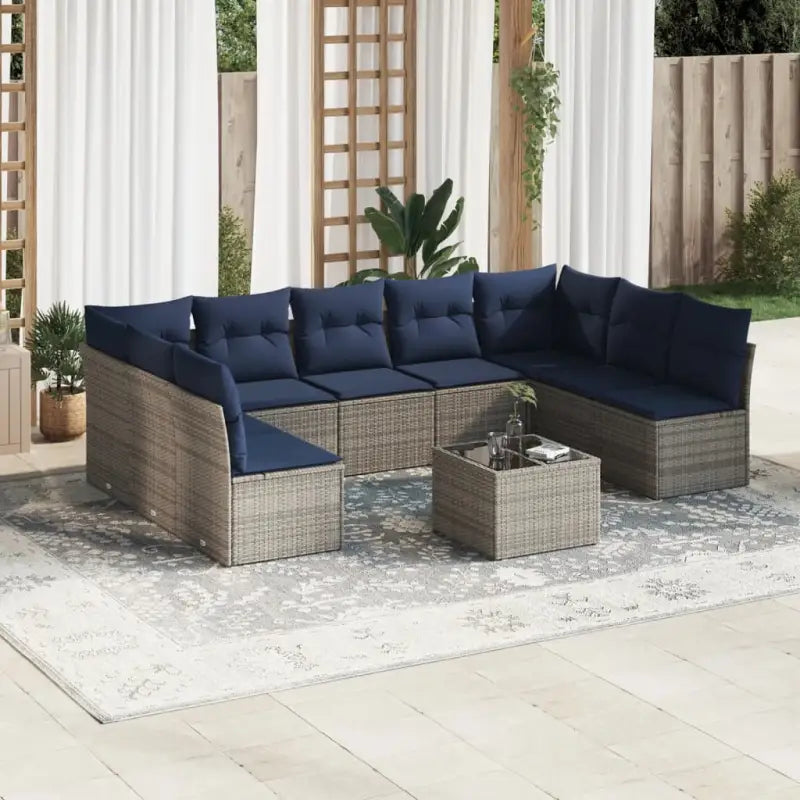 Lounge Tuinset met Waterdichte Tas en Grijs Gepoedercoated Staal - Tuinsets