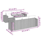 Lounge tuinset met waterdichte tas en grijs materiaal van gepoedercoat staal - Tuinsets