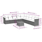 Lounge Tuinset met Waterdichte Tas en Grijs Materiaal in Gepoedercoat Staal - Grijs - Tuinsets