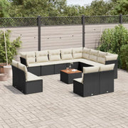 Lounge tuinset met waterdichte tas en zwart gepoedercoat staal - Tuinsets