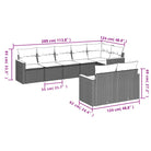 Lounge Tuinset met Waterdichte Tas Grijs Materiaal en Gepoedercoat Staal - Tuinsets