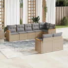 Lounge Tuinset met Waterdichte Tas Grijs Materiaal en Gepoedercoat Staal - Beige en grijs / Zonder tafel - Tuinsets