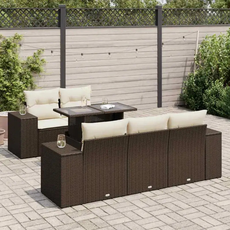 Lounge Tuinset met Waterdichte Tas in Beige en Gepoedercoat Staal - Bruin en crème - Tuinsets
