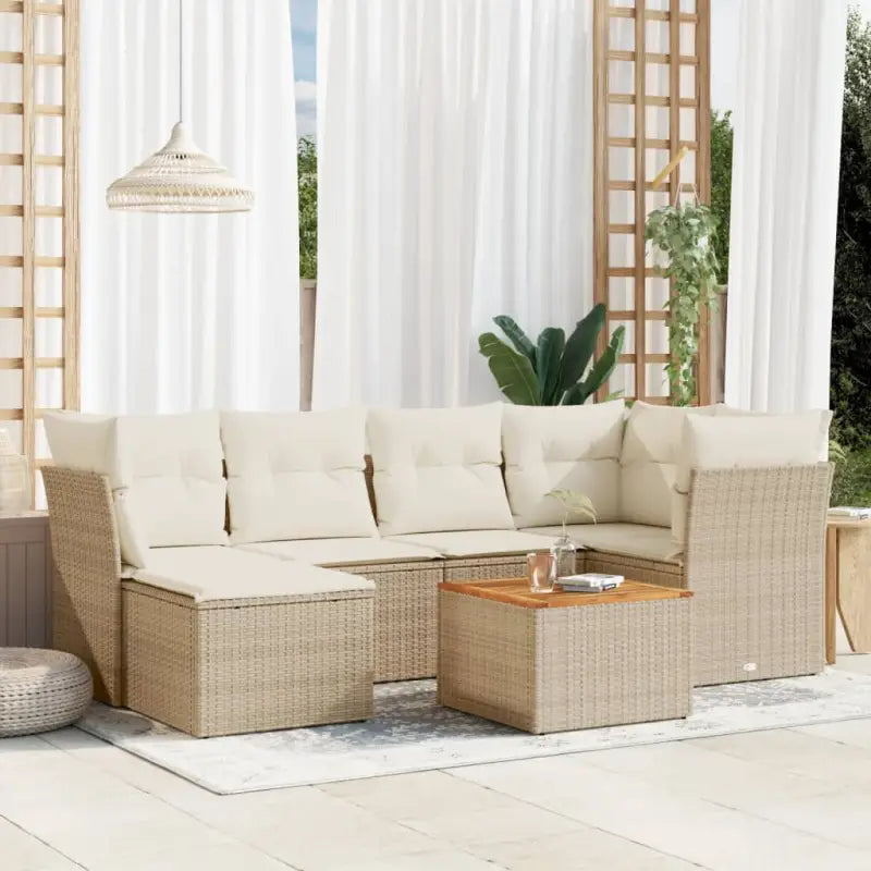 Lounge tuinset met waterdichte tas in beige materiaal en gepoedercoat staal - beige en crèmekleurig - Tuinsets
