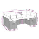 Lounge Tuinset met Waterdichte Tas in Beige Materiaal en Gepoedercoat Staal - Tuinsets