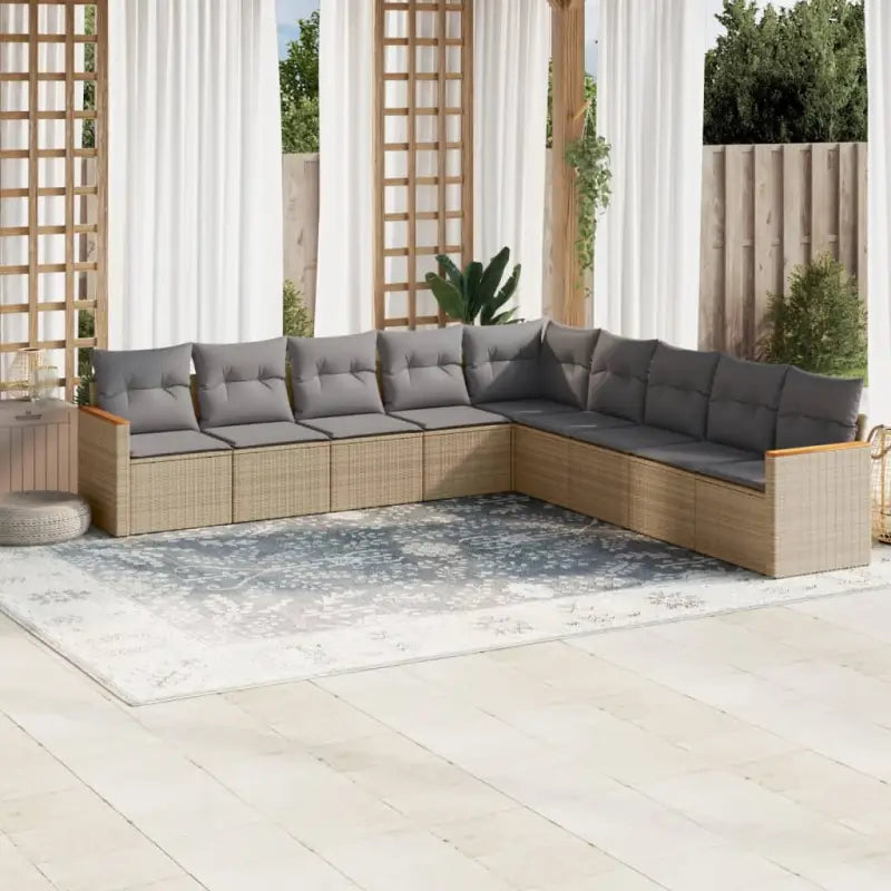 Lounge Tuinset met Waterdichte Tas in Beige Materiaal en Gepoedercoat Staal - Beige en grijs / Zonder tafel - Tuinsets