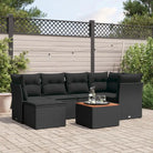 Lounge tuinset met waterdichte tas in beige materiaal en gepoedercoat staal - Zwart - Tuinsets