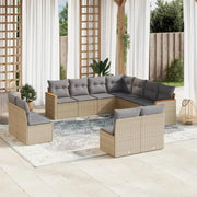 Lounge tuinset met waterdichte tas in beige materiaal en gepoedercoat staal - Tuinsets