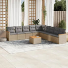 Lounge Tuinset met Waterdichte Tas in Beige Materiaal en Gepoedercoat Staal - Beige en grijs / Met tafel - Tuinsets