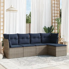 Lounge tuinset met waterdichte tas in grijs materiaal en gepoedercoat staal - Grijs / Zonder tafel - Tuinsets