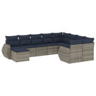 Lounge Tuinset met Waterdichte Tas in Grijs Materiaal en Gepoedercoat Staal - Tuinsets
