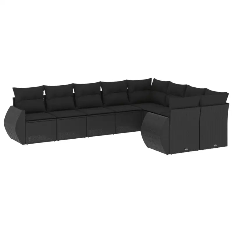 Lounge tuinset met waterdichte tas in zwart gepoedercoat staal - Tuinsets