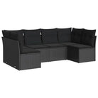 Lounge tuinset met waterdichte tas in zwart gepoedercoat staal - Tuinsets