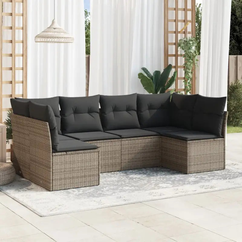 Lounge tuinset met waterdichte tas in zwart gepoedercoat staal - Grijs / Zonder tafel - Tuinsets