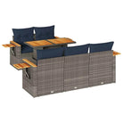 Lounge tuinset met waterdichte zak en grijs gepoedercoat staal - Grijs - Tuinsets