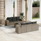 Lounge tuinset met waterdichte zak en zwart gepoedercoat staal - grijs en donkergrijs - Tuinsets